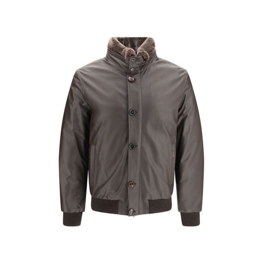 MooRER Brown Leather Leather Men's Jacket